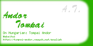 andor tompai business card